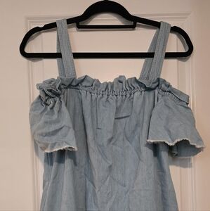7 For All Mankind Light Blue Denim Fabric